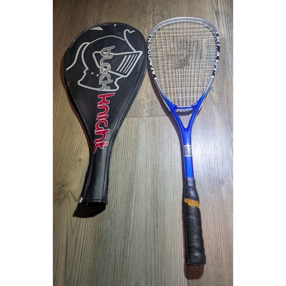 Black Knight Bandit Sq 3770 Squash Blue White  Racket Used Handle Wear